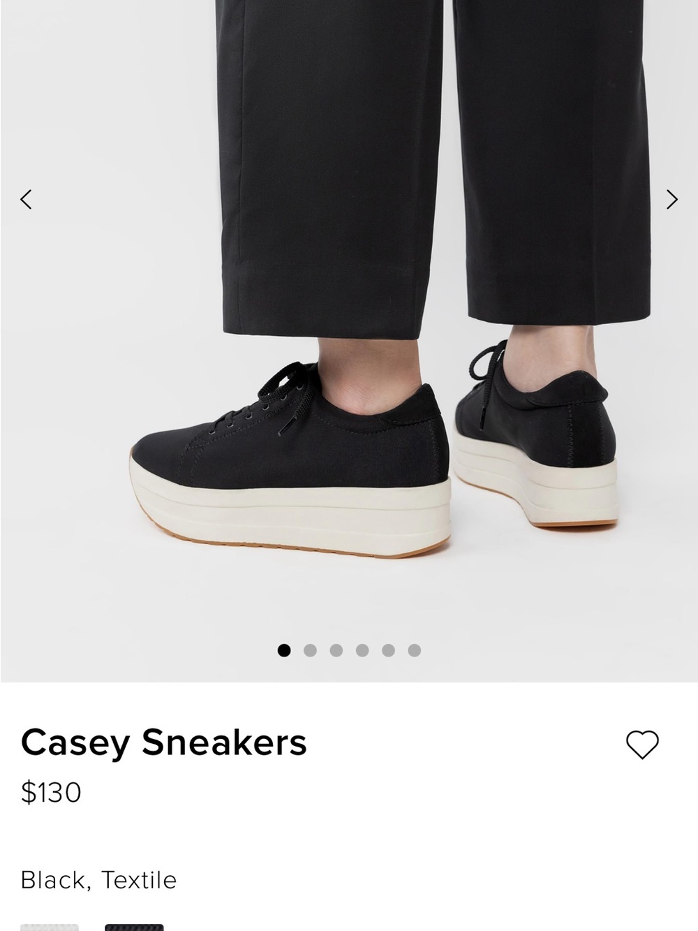 Vagabond Casey Platform Sneakers - Black with Cream Sole